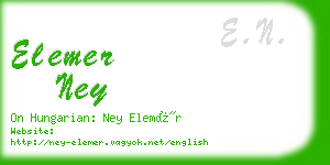 elemer ney business card